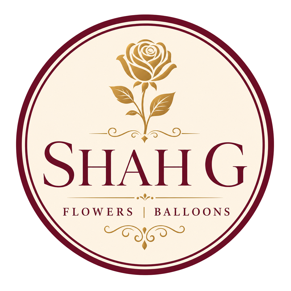 Shah G Flowers and Balloons logo